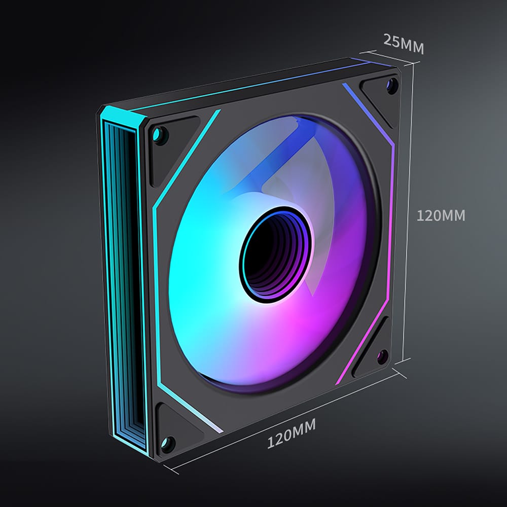 LOVING COOL PJ 1200 ARGB FAN BLACK FORWARD - Image 1