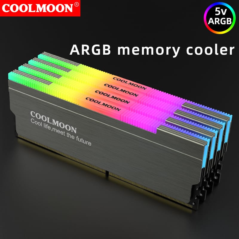 COOL MOON ARGB RAM HEAT SINK RA-1 thumbnail 4
