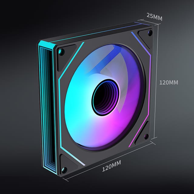 LOVING COOL PJ 1200 ARGB FAN BLACK FORWARD